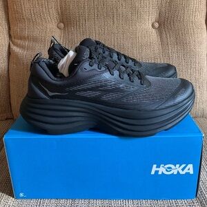 NEW Hoka Bondi 8 TS Caged Black / Black Running Shoes - Size 11 Men’s Sneakers